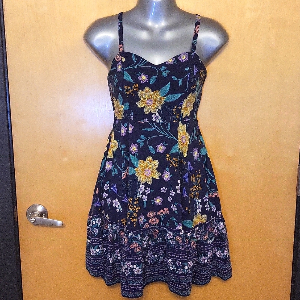 Old navy cami dress, navy & floral, xs